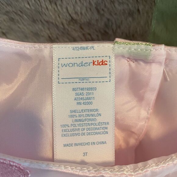 Pink Green Organza Party Dress 3T WonderKids - Picture 4 of 5